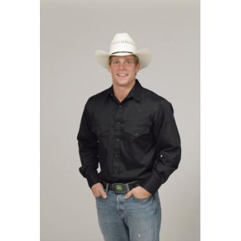 DD Discounts 371595 Men and amp;apos;s Western Shirt - Black- Pack of 6