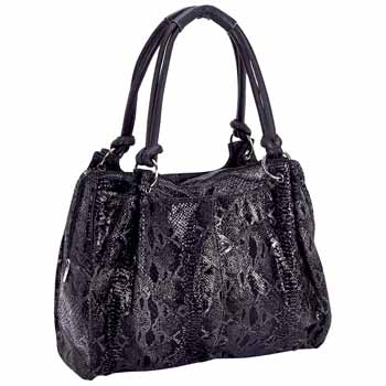 DD Discounts 379228 Large Black Genuine Leather Handbag