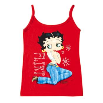 Betty Boop 393256 Betty Boop Flirt Camisole Tank Top - Red- Pack of 4