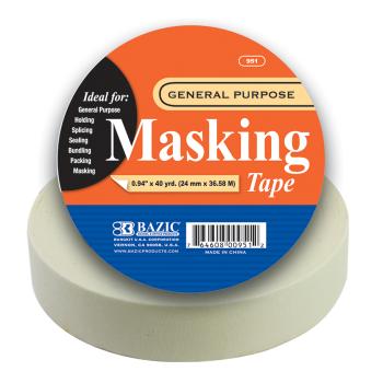 DD Discounts 373753 Bazic- 40 Yards- General Purpose Masking Tape- Case of 36