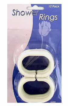 DD Discounts 370574 Shower Curtain Rings- Case of 48