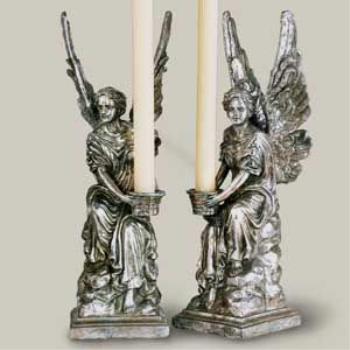 DD Discounts 380428 Case Of 2 sitting Angel Candle Holder- Pack of 2