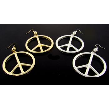 Bulk Savings 376545 Peace Sign Earrings- Pack of 6
