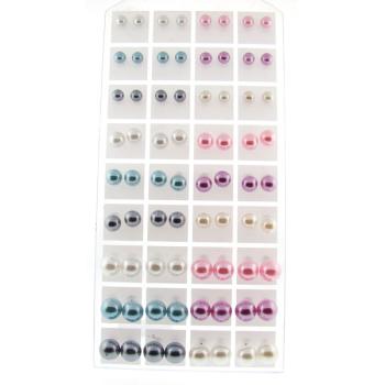 Bulk Savings 376546 36 Pair Of Pearl Earrings On Stand