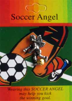 DD Discounts 344605 Soccer Angel Pins- Case of 12