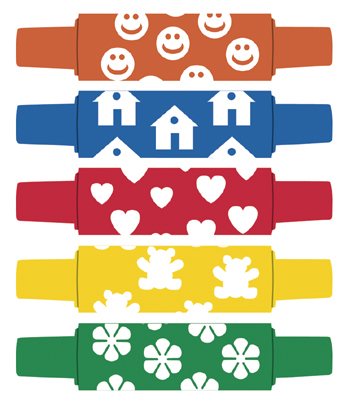 Chenille Kraft CK908410 Wonderfoam Pattern Rollers 10Set