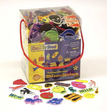 Chenille Kraft CK-9097 3D Foam Sticker Box Whimsical Shape- Wonderfoam Peel & Stick