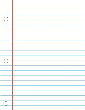Notebook Paper Laminated Chartlet