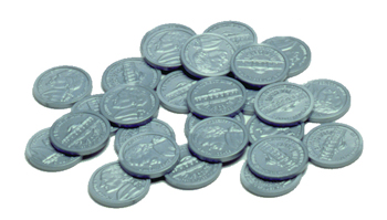 Ctu7522 Plastic Coins 100 Nickels
