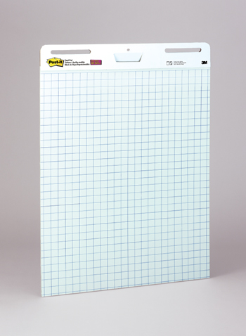 Company Mmm560 Sticky Note Self-stick Easel Pads 2-pk- Blue 1in Grid On White
