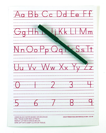 Ashley Productions ASH912MT Traditional Manuscript Write-On- Wipe-Off Board 9 X 12 Ashley Productions ASH912MT Traditional Manuscript Write-On- Wipe-Off Board 9 X 12