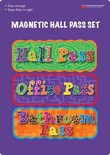 Do-735204 Magnetic Hall Pass Set 3 Pcs