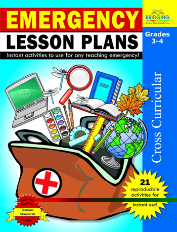 Milliken & Lorenz Educational Press M-P901015LE Emergency Lesson Plans Gr 3-4 Milliken & Lorenz Educational Press M-P901015LE Emergency Lesson Plans Gr 3-4