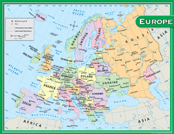 Teacher Created Resources TCR7654 Europe Map Chart 17X22 Teacher Created Resources TCR7654 Europe Map Chart 17X22