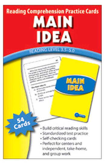 Ep-3401 Main Idea Practice Cards Reading- Levels 5.0-6.5
