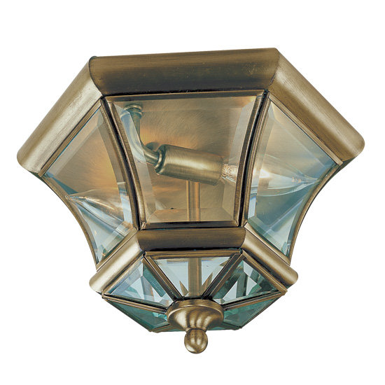 Livex 7052-01 Monterey Ceiling Mount Light- Antique Brass