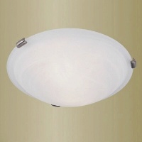 Livex 8012-91 Home Basics Ceiling Mount Light- Brushed Nickel