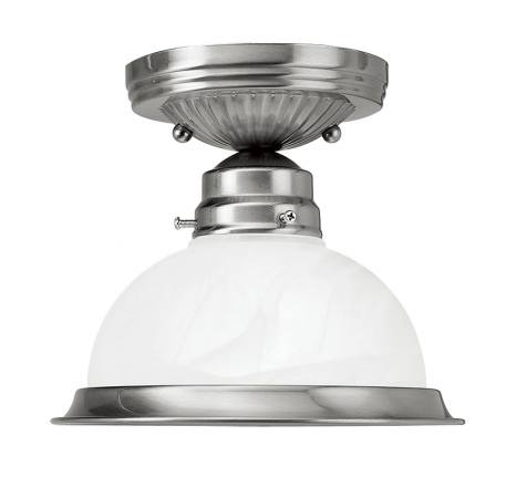 Livex 8106-91 Home Basics Ceiling Mount Light- Brushed Nickel