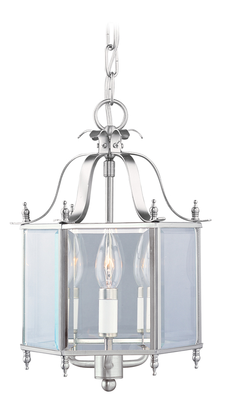 Livex 4403-91 Home Basics Ceiling Mount-Chain Hanging Light- Brushed Nickel