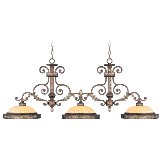 Livex 8546-64 Seville Island Light- Palacial Bronze With Gilded Accents