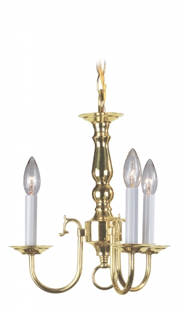 Livex 5013-02 Williamsburg Chandelier- Polished Brass