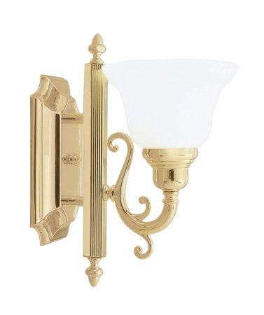 Livex 1281-02 French Regency Bath Light Fixture- Polished Brass