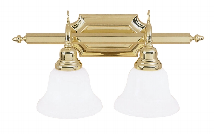 Livex 1282-02 French Regency Bath Light Fixture- Polished Brass