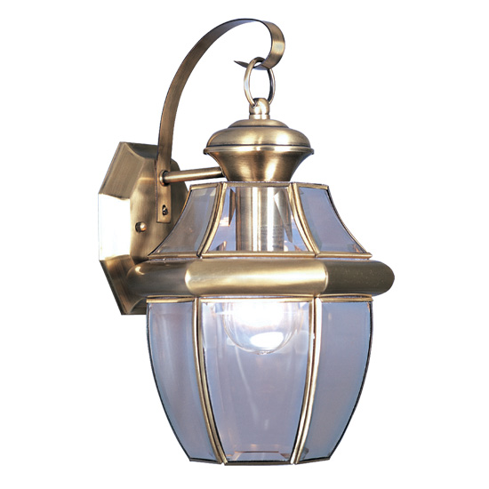 Livex 2151-01 Monterey Outdoor Light- Antique Brass