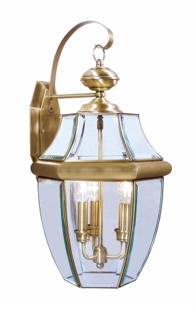 Livex 2351-01 Monterey Outdoor Light- Antique Brass