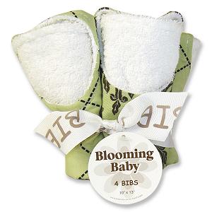 TrendLab 101938 Bouquet 4Pk Bib Vintage SageBlack