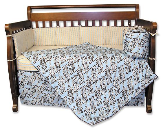 Trend-Lab 101780 Willow Teal – 4 Pc Crib Set