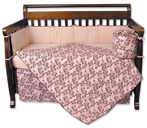 Trend-Lab 101790 Willow Pink – 4 Pc Crib Set
