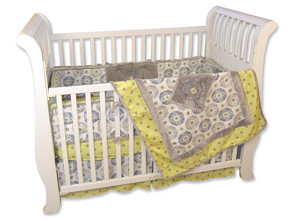TrendLab 106439 Monaco 4 Piece Crib Bedding Set