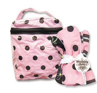 Trend-Lab 21102 Maya Bottle Bag And Burp Cloth Set