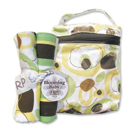 Trend-Lab 21106 Giggles Bottle Bag And Burp Cloth Set