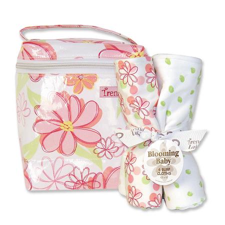 Trend-Lab 21111 Hula Baby Bottle Bag And Burp Cloth Set