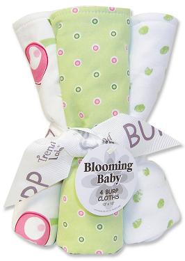 Trend-Lab 101280 Tiptoe Burp Cloths 4Pk