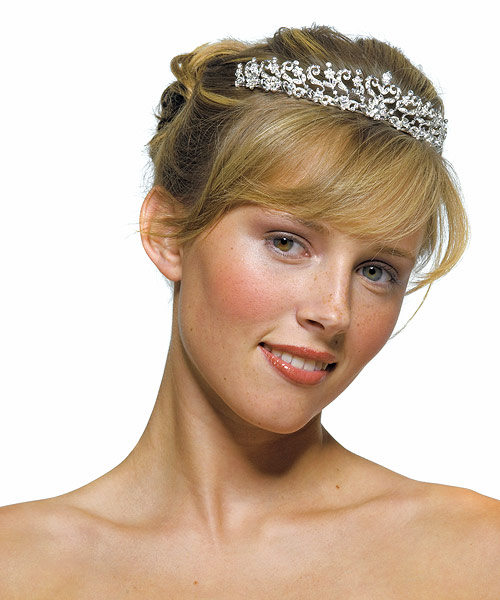 Weddingstar 8757 Scrolls and Flowers Tiara in Silver