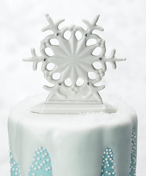 Weddingstar 8445 Glazed Porcelain Snowflake Cake Topper