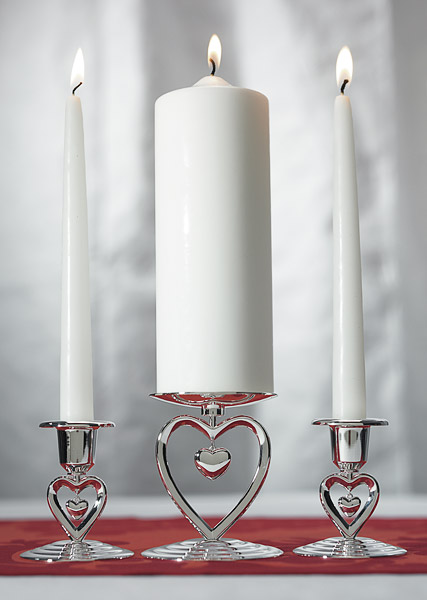 Weddingstar 7007 Suspended Heart Taper Candle Holders