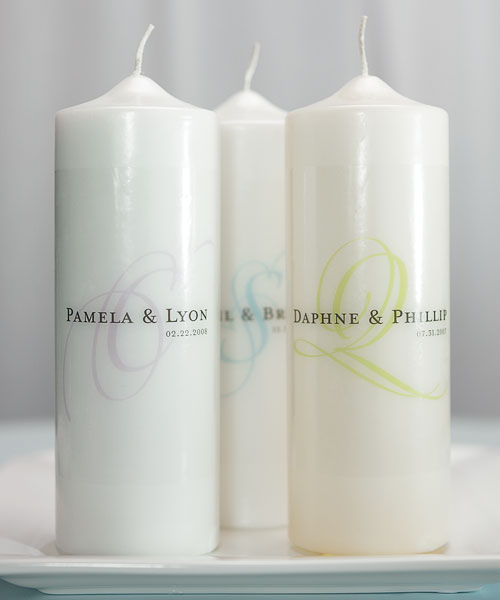 Weddingstar 7209-79 Modern Monogram Personalized Unity Candle- Ivory