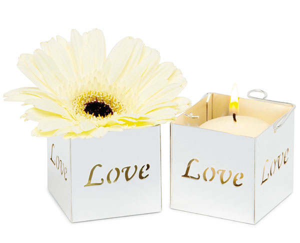 Weddingstar 8066 Silver Plated Love Votive Holders