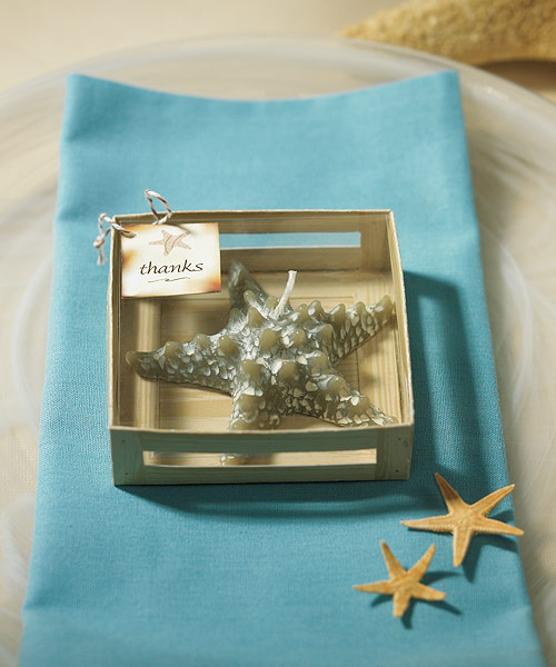 Weddingstar 8782 Miniature Starfish Candle in Gift Packaging Favor