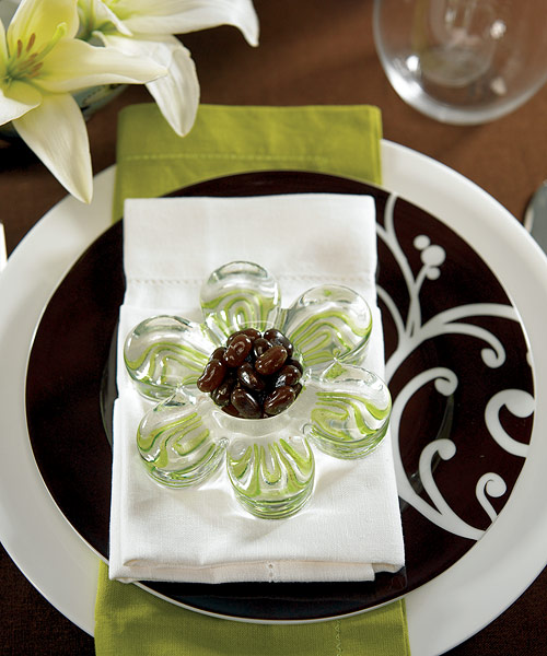 Weddingstar 8463 Glass Flower Holders Pink Highlights