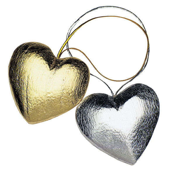 Weddingstar 1991-77 Heart Ornaments- Silver