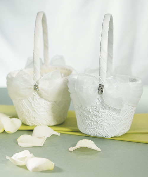 Weddingstar 7188 Bridal Tapestry Flower Girl Basket Ivory
