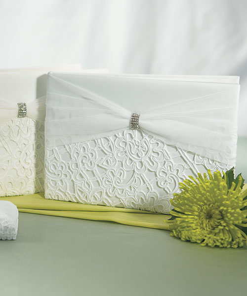 Weddingstar 7185 Bridal Tapestry Traditional Guest Book- Ivory