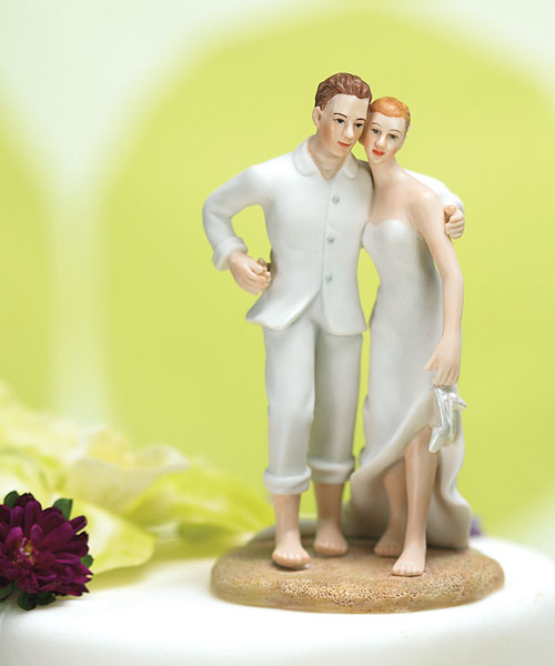 Beach Bride and Groom Cake Topper.