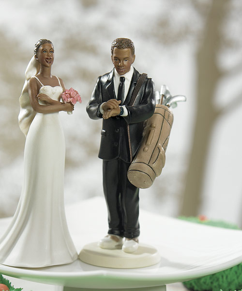 Weddingstar 7100 Golf Fanatic Groom Mix and Match Cake Topper- Non-Caucasian- Groom Only