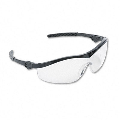 St110 Storm Wraparound Safety Glasses Black Nylon Frame Clear Lens